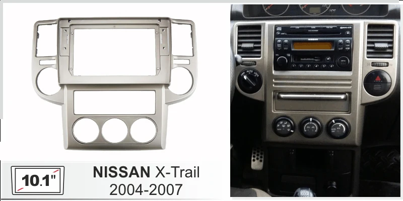 10 1 дюймовая Автомобильная панель Fascia ДЛЯ NISSAN X-TRAIL Xtrail 2003-2007 комплект для
