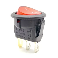 14pcskcd1 round shape rocker switch2 positionon off3 pinelectrical equipment with lighting power6a 250vac10a 125vac20mm