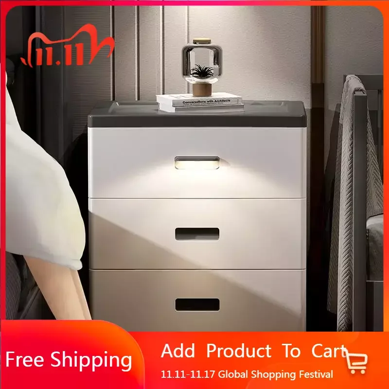 

Locker Makeup Bedside Table Wood Storage Organizer Cabinet Bedside Table Closet Armoires De Chambre Bedroom Furnitures WRXXP