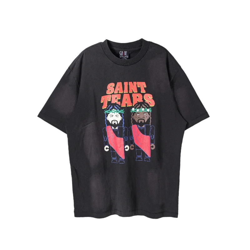 

Best Quality Streetwear Vintage Retro Casual Fashion Hip Hop Saint michael Loose Tee Tops T shirt For Men