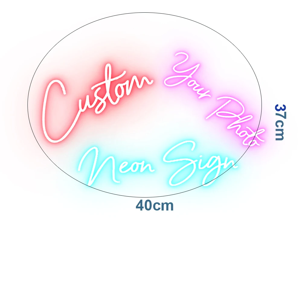 Светодиодная неоновая вывеска для вашей фотографии индивидуальное имя день