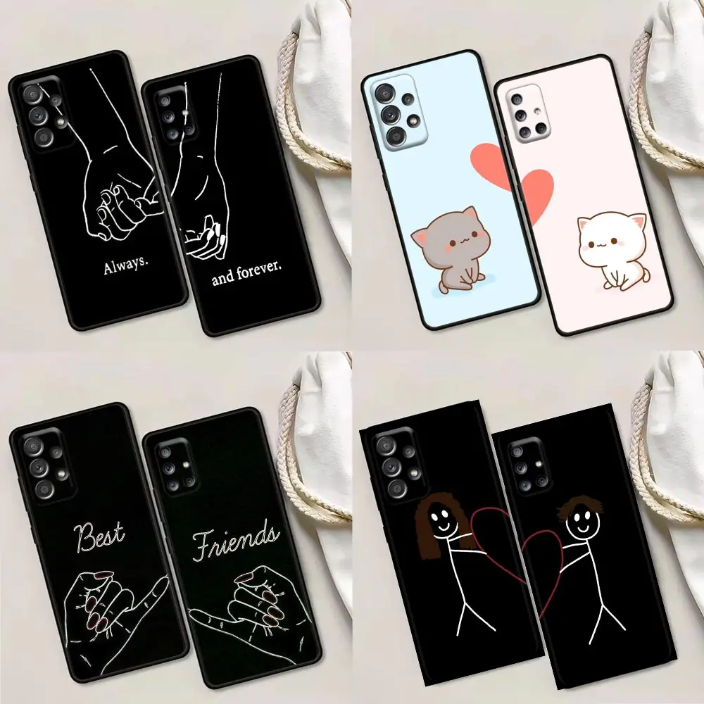 

Phone Case for Samsung A01 A02 A03s A11 A12 A21s A32 A41 A72 A52s 5G A91 A91s Soft Case Always And Forever Best Friends