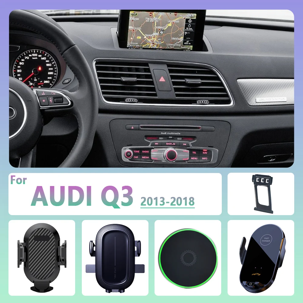 Автомобильный держатель для телефона AUDI Q3 2013 2014 2015 2016-2018 магнитный с беспроводной