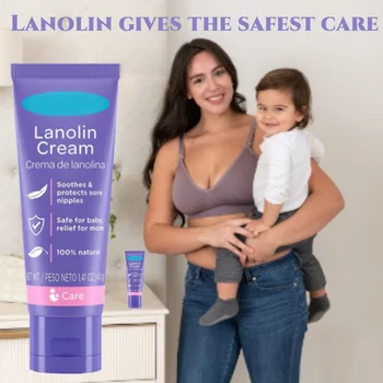 Lanolin Nipple Cream Relieve Nipple Pain Prevent Dry Crack Safe and Tasteless Suitable for Rough Dry Skin Lactation Skin Care 1