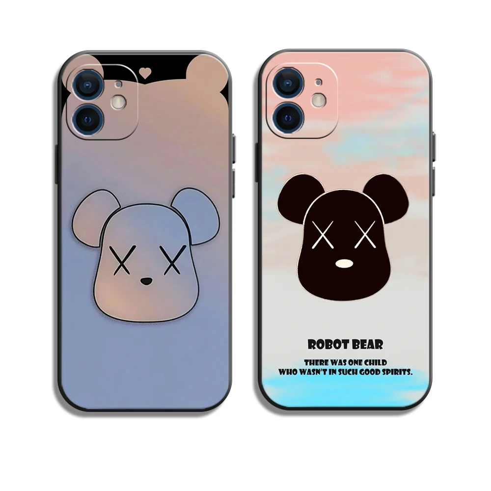 

Bear Mechanical Protect Hot Case For iPhone 12 13 Pro Max Mini 11 Pro Max X XR XS MAX SE2020 8 7 6 6S Plus Silicone Phone Cover