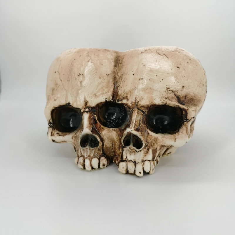 

Retro Skull Ornament Resin Flowerpot Idyllic Outdoor Garden Decoration Horror Halloween Skull Decoration Crafts