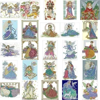 fairy series 1 fairy tale doll counted 16ct 14ct 18ct diy cross stitch sets chinese cross stitch kits embroidery needlework