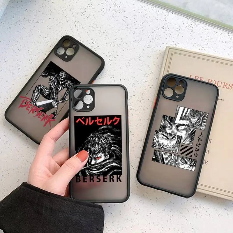 

Berserk Guts anime Swordsman Gatsu Phone Case matte transparent For iphone 11 12 13 7 8 plus mini x xs xr pro max cover