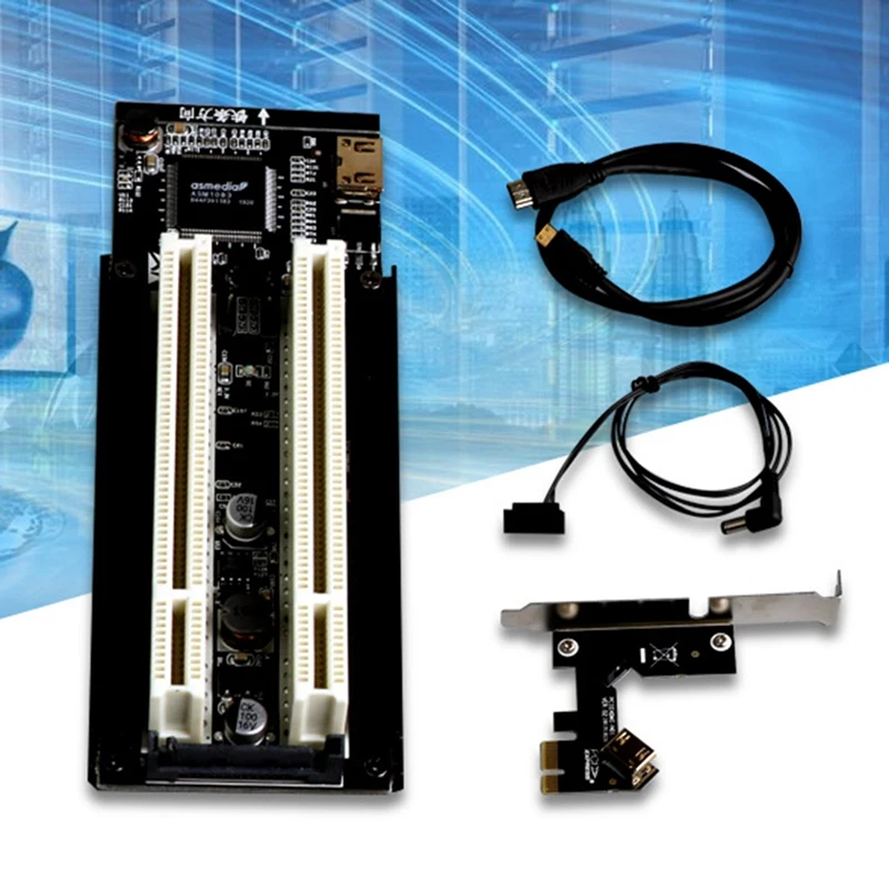 

PCIE to PCI Expansion Card Adapter Card PCIE to Dual PCI Slot Expansion Card USB to PCI Riser Card for Desktop