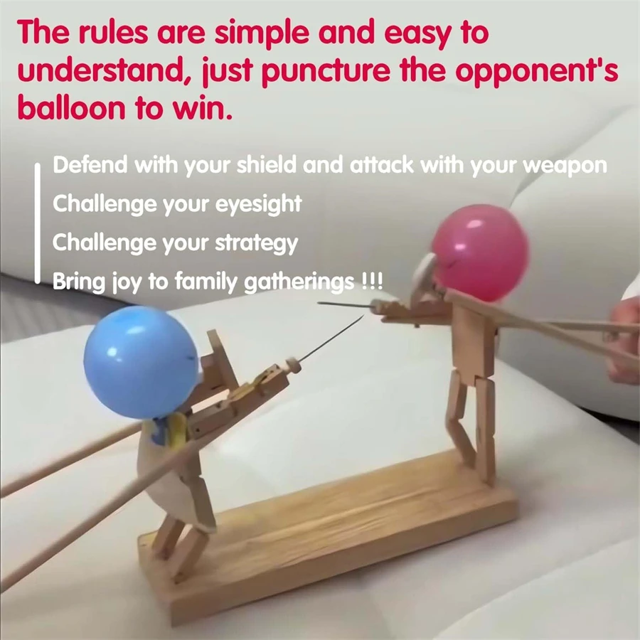 Новый 2024 Деревянный Марионетка Ручной Работы С Бамбуковым Воздушным Шаром