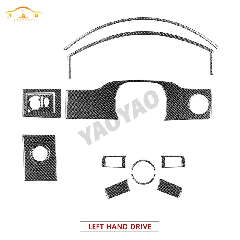 

Панель рулевого колеса из углеродного волокна, рамка фары, накладка спидометра, наклейка для Chrysler 300 300C 2005 2006 2007, аксессуары