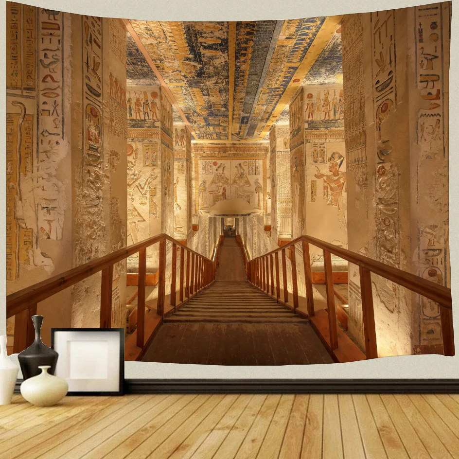 

Ancient Egyptian Mural Painting Tapestry Vintage Hanging Tapestries Wall Hanging Decor Tapestry for Bedroom Living Room Dorm
