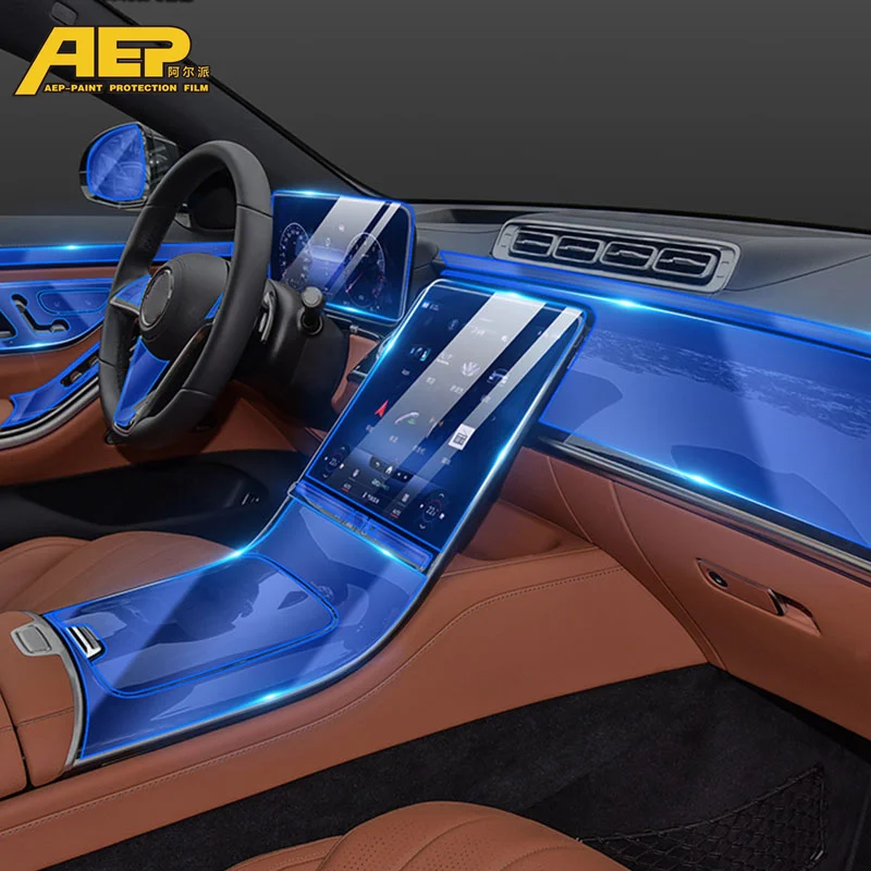 Автомобильный интерьер прозрачная самовосстанавливающаяся защитная пленка из
