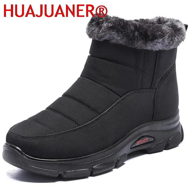 

Boots Women Snow New Shoes Woman Zip Platform Boots Ladies Fur Ankle Boots Waterproof Plush Winter Footwear Botas Mujer