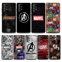 avengers marvel logo phone case for samsung a01 a02 s a03s a11 a12 a21s a32 a41 a72 a52s 5g a91 s soft silicone