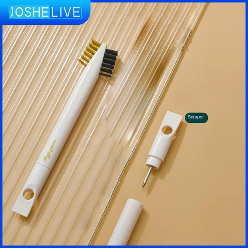

Double Head Window Groove Cleaning Brush Portable Bevel Cleaning Shoes Scrub Long Handle Dishwashing Brush Gas Stove Plastic