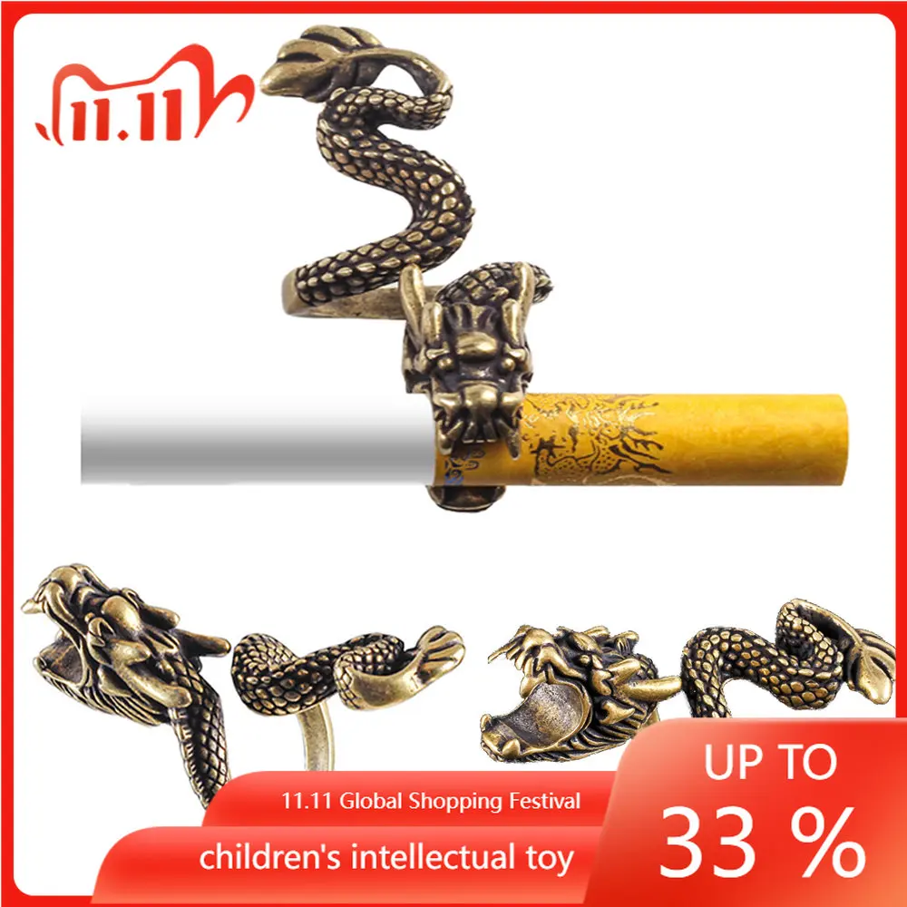 

Cigarette Holder Dragon Ring Rack Metal Smoker Finger Clip Hand Rack Tobacco Cigarettes Smoking Weed Accessories Gadget Men Gift