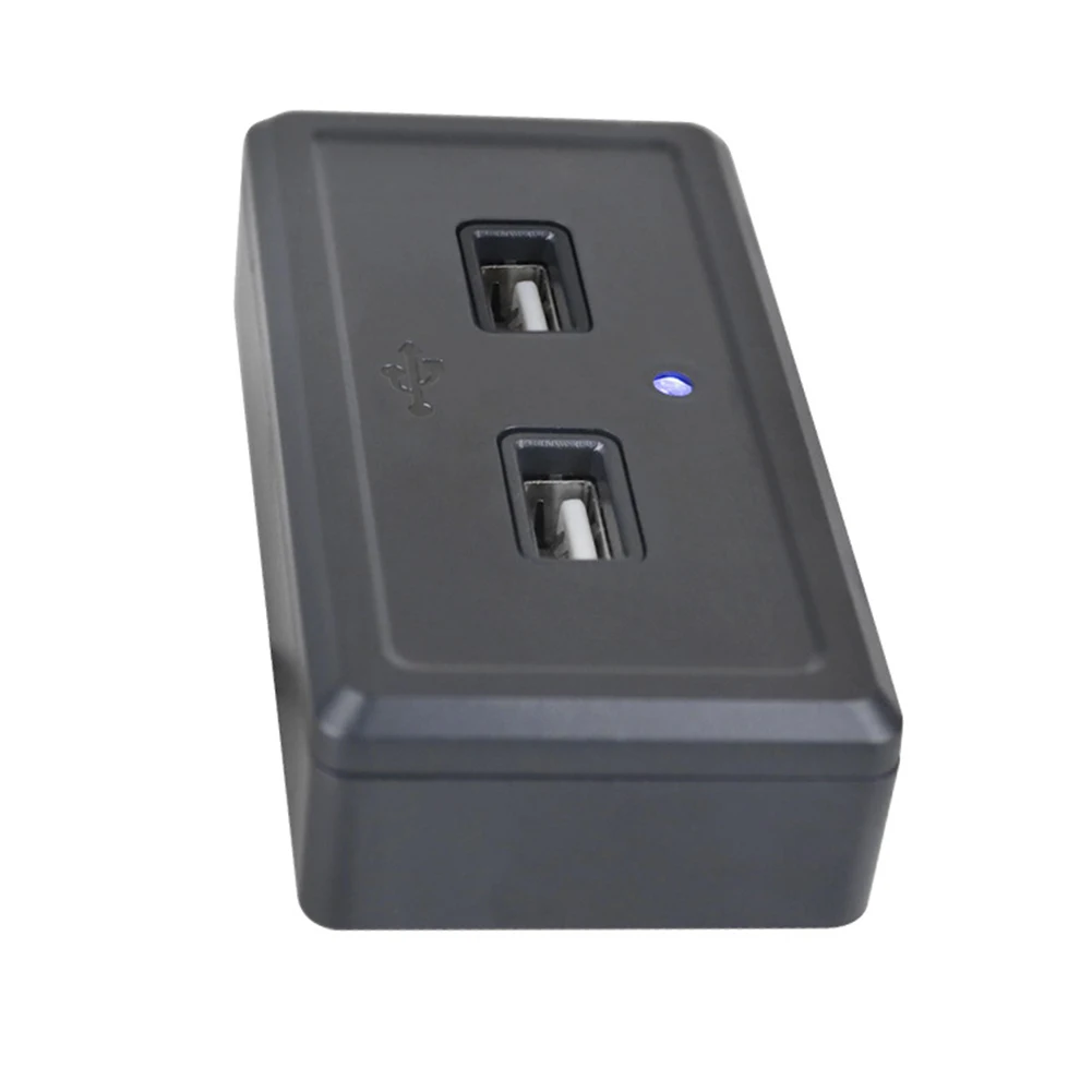 

Durable Car Charger Dual USB Accessories Black DC5V Parts Ports UCC-318-2U