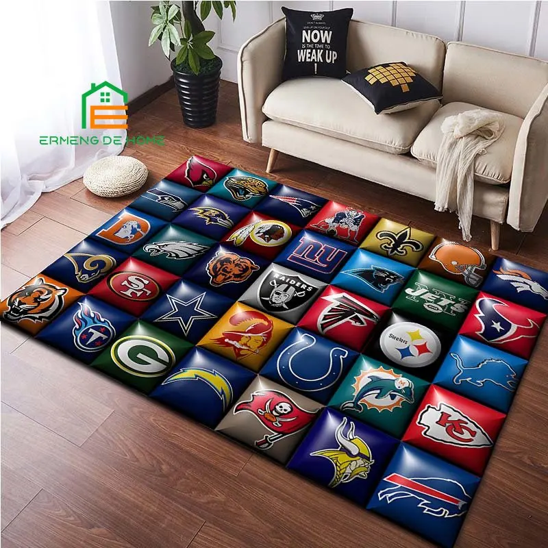 

American Football Team Rug for Bedroom Living Room Carpets for Kitchen Floor Mats Home Decor Non-Slip Floor Pad Rug 14 Sizes