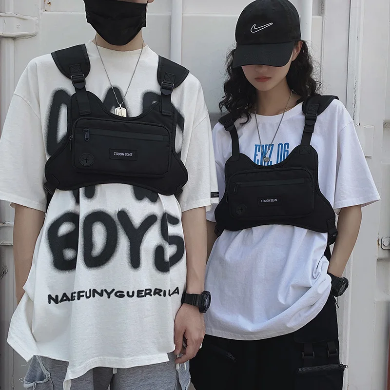 

Unisex Men's Streetwear Vest Chest Rig Bag for Men Women Waistcoat Hip Hop Pouching Bag Tactical Belt Bag Fanny Waist Packs