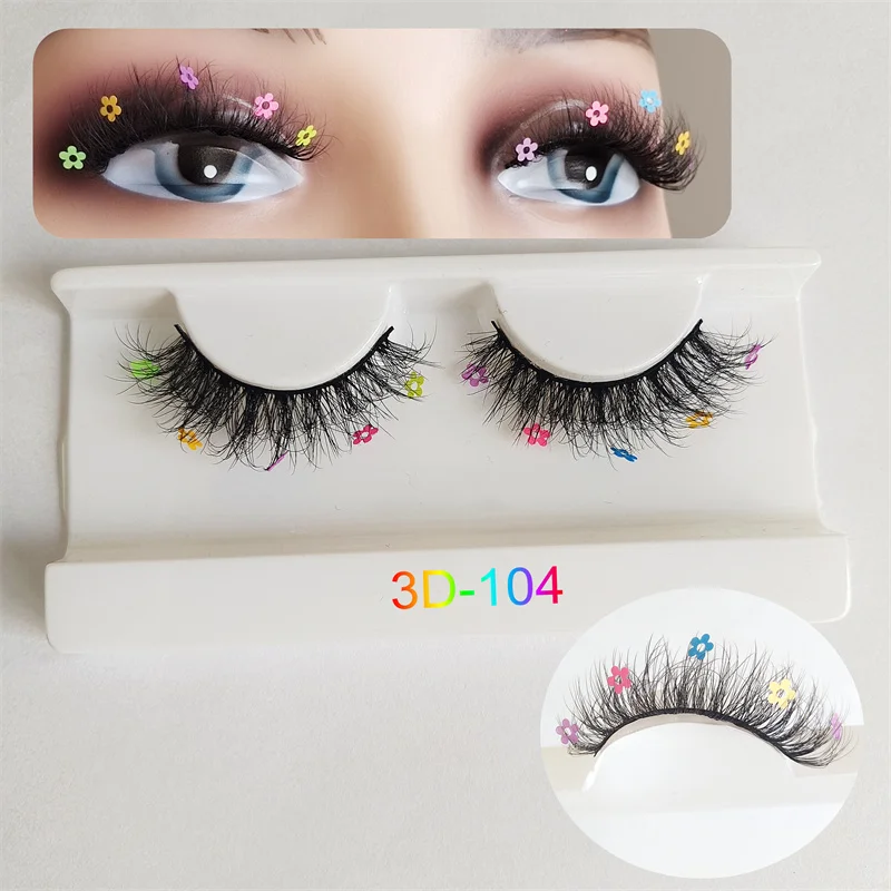 Накладные ресницы натуральный цвет для сцены макияж глаз хвост искусственная