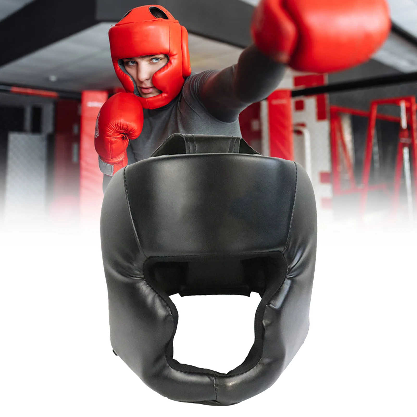 

Kick Boxing Helmet For Men Women PU Karate Muay Thai Guantes De Boxeo Free Fight MMA Training Adults Kids Equipment