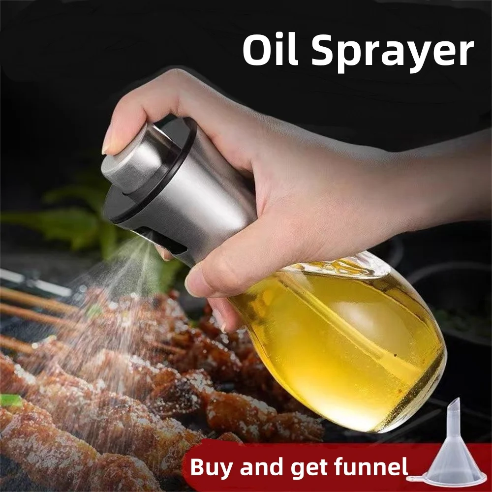 

Oil Spray Pot Oil Sprayer For Cooking Spray Bottle Barbecue Multi-Function Air Fryer Glass High-Pressure Baking Oil Pot
