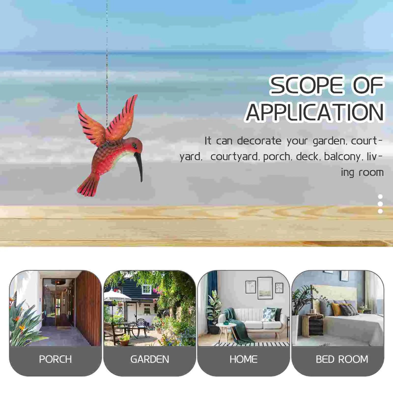 2 шт. настенное украшение железная птица колибри кулон кованый подвесной декор