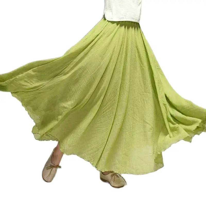 

2023 New Womens Skirts Summer Vestido Collective Performance Clothing Loose Large Size Ladies Long Skirt Elegant Femme Skirt