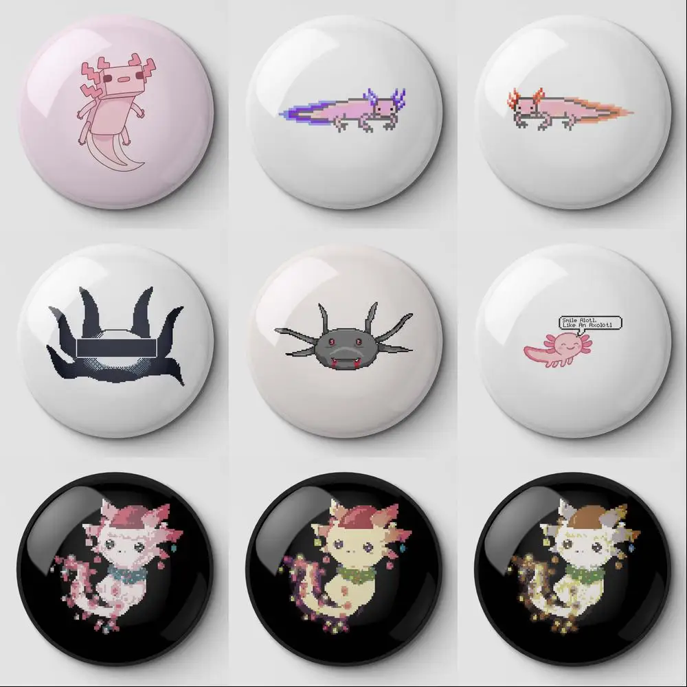 

Pixel Axolotl искусство, Серые Мягкие булавки для пуговиц, настраиваемый подарок, украшение для ювелирных изделий, любимый Забавный головной убор...