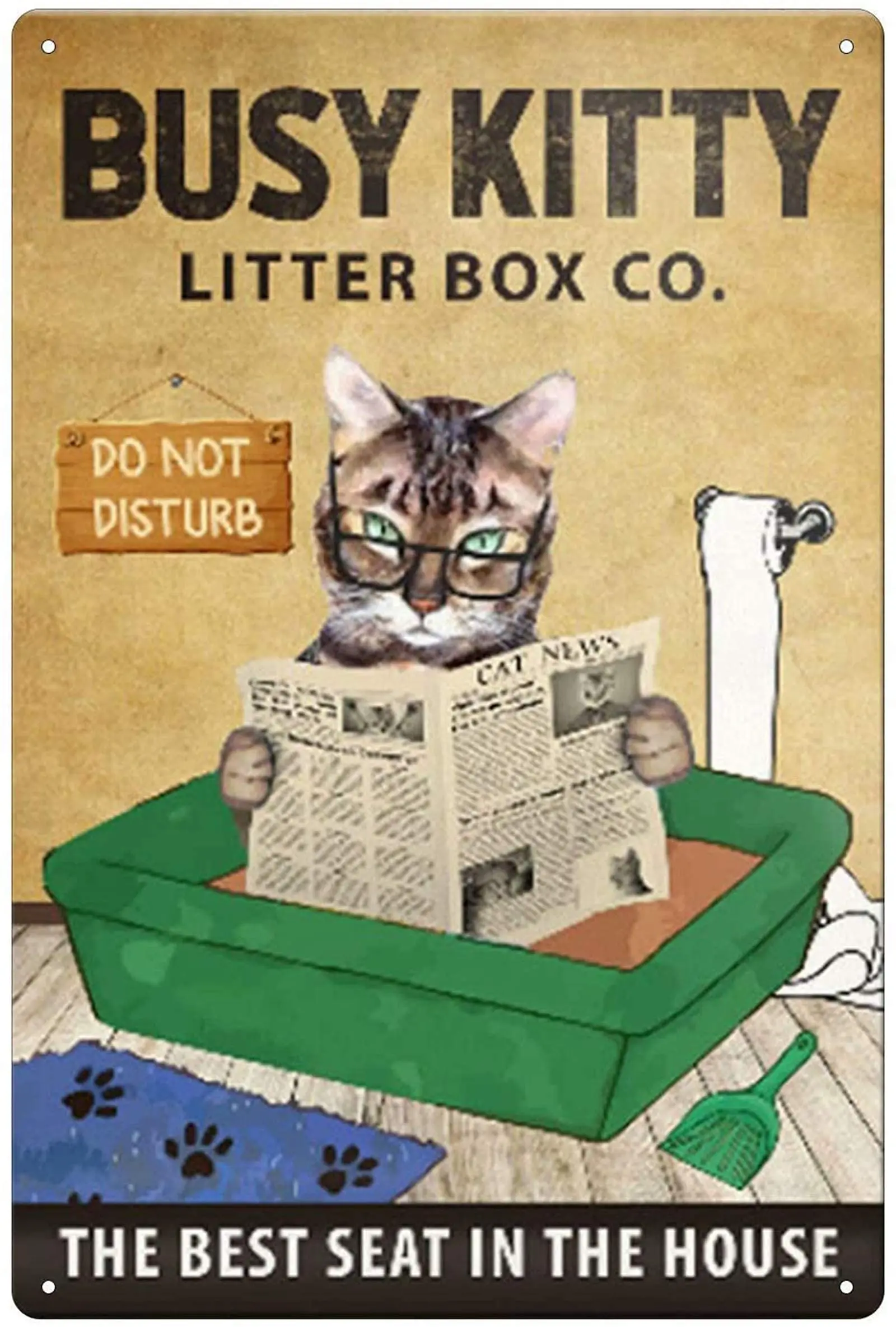 

20x30 cm, Funny Cat Retro Vintage Bar Signs Tin Sign Vintage Art Metal Poster Retro Vintage