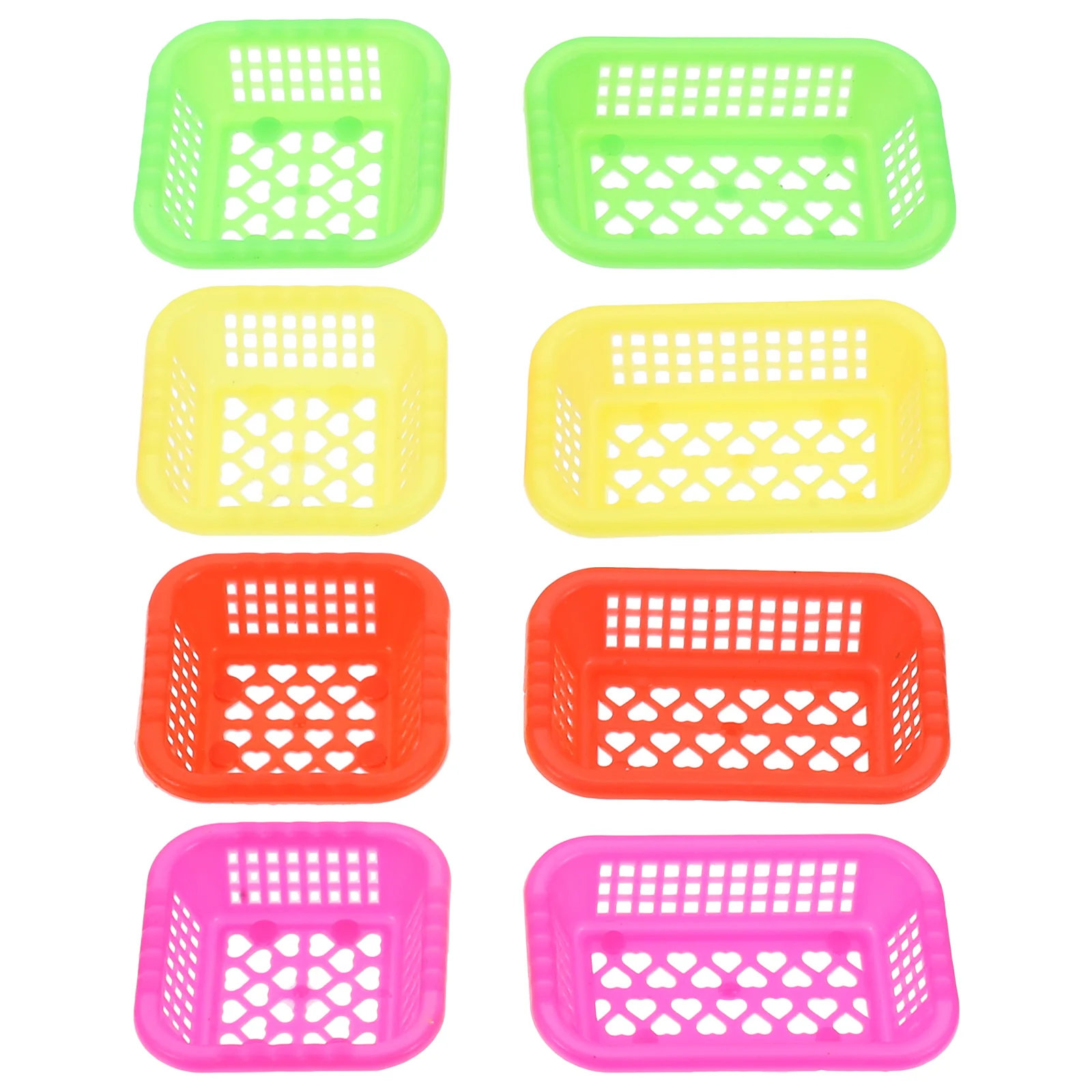 

8pcs Mini Basket Models Storage Basket Ornaments Mini House Accessories