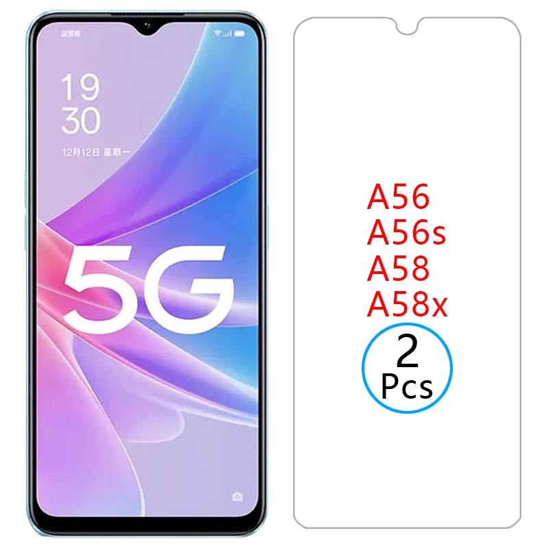 

protective tempered glass for oppo a56 5g a56s a58 a58x screen protector on oppoa56 oppoa58 a 56 s 58 56a 58a film opp opo appo