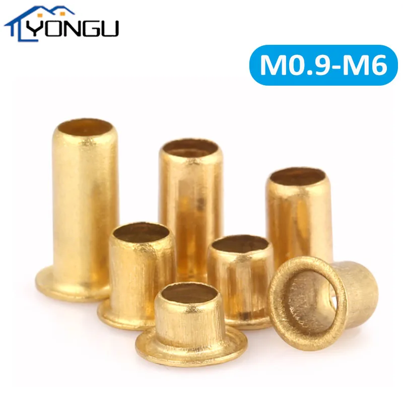 

Brass Tubular Rivet Blind Double-sided Circuit Board PCB Nails Copper Hollow Rivets Nuts M0.9 M1.3 M1.5 M1.7 M2 M2.5 M3 M4 M5 M6