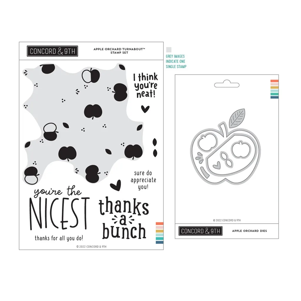 

Appple Orchard Metal Cutting Dies and Clear Stamps Scrapbook Diary Secoration Embossing Template Diy Greeting Card Blade Punch