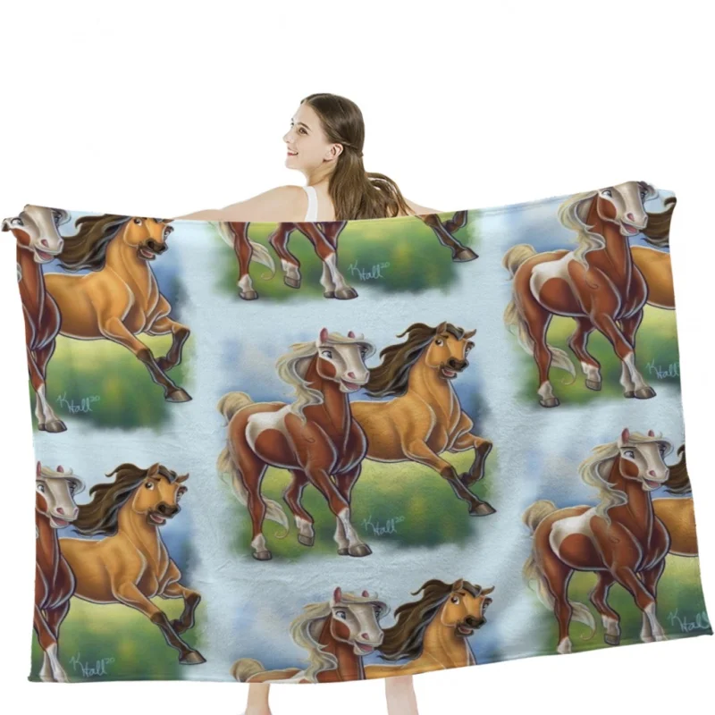 

Spirit and Rain Throw Blankets Soft Velvet Blanket Travel Bedding Blanket