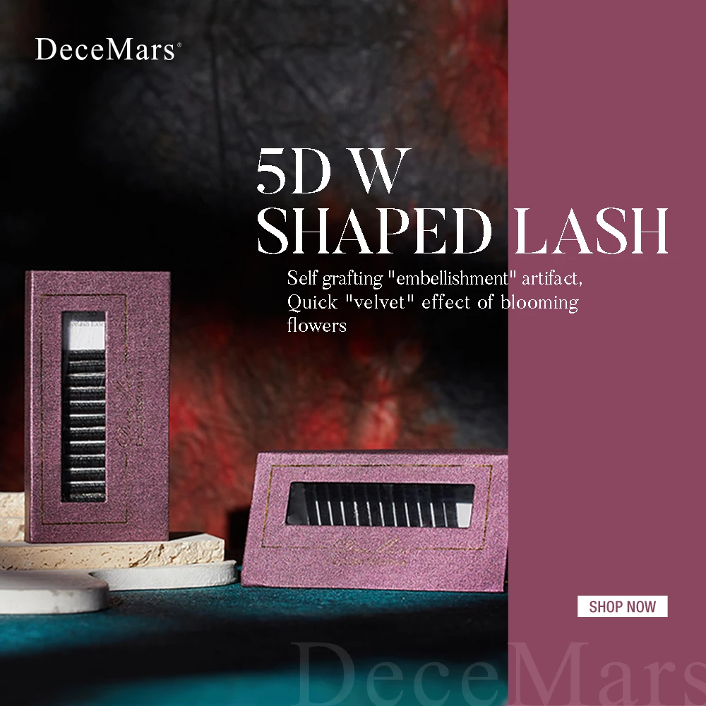 Ресницы для наращивания DeceMars 5D W 12 рядов черные