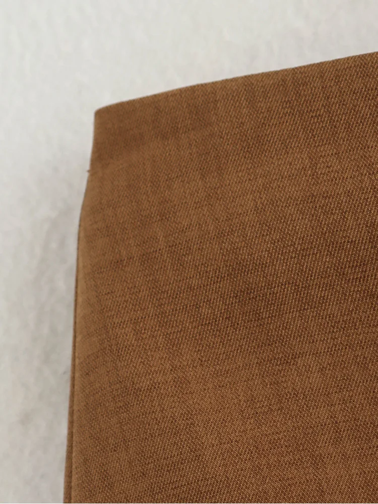 Осень/зима 2024 новая женская двубортная юбка плиссированная трапециевидной формы