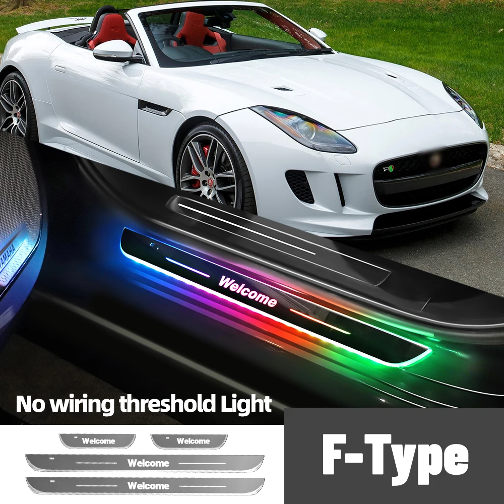 Для Jaguar F-Type F Type X152 2012-2017 автомобильный порог с индивидуальным логотипом