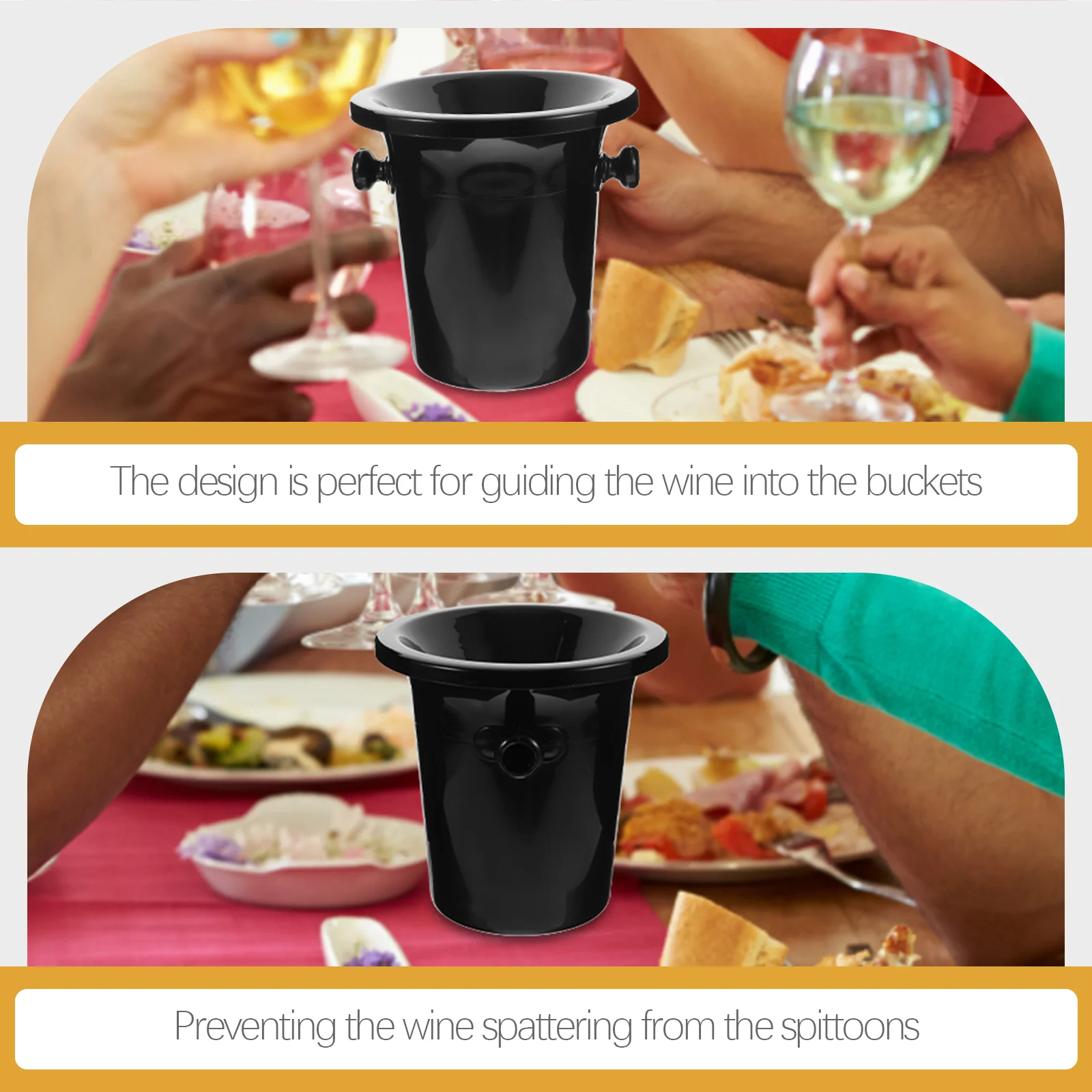 

Spit Barrel Dual Ears Pitting Buckets Creative Tasting Spittoons Clear Plastic Container