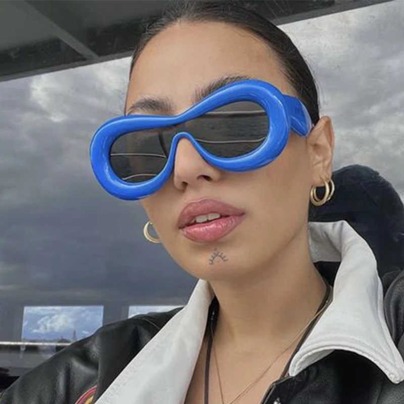 Очки солнцезащитные женские в стиле хип-хоп ярких цветов