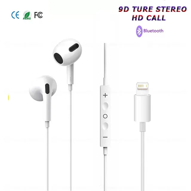 Wired Earphones In Ear écouteurs auriculares for Lightning Wired Headphones for Iphone 8 7 Plus X XS MAX XR 11 12 13 14 Pro 3