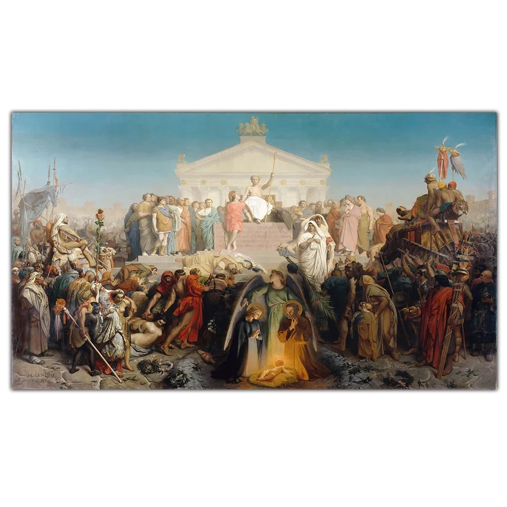 Жан-Леон Гером Врадь Августа Рождение Христа Холст Картина маслом Эстетика