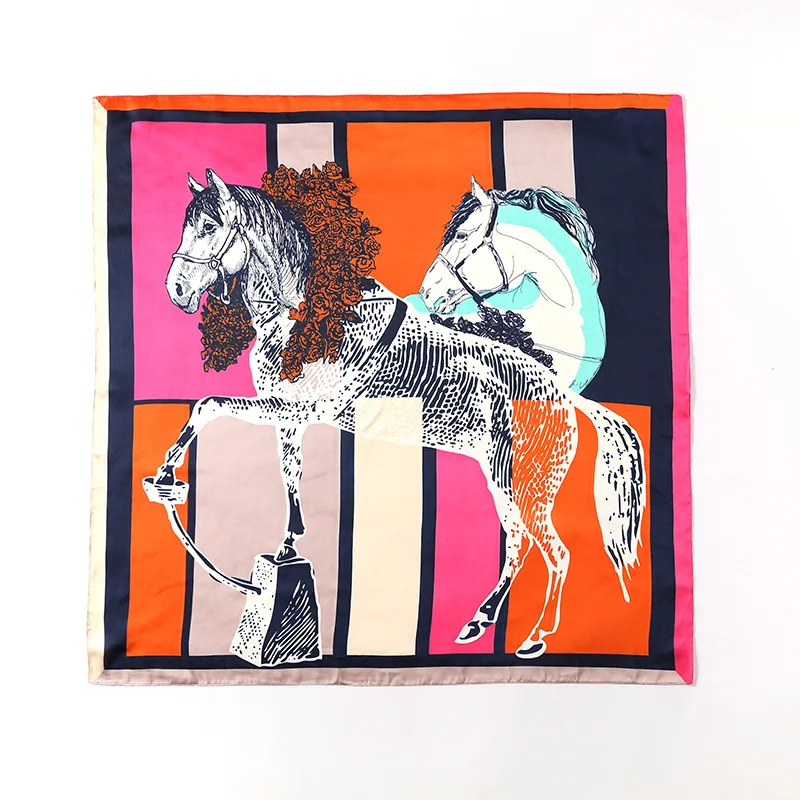 Женский шелковый шарф с принтом 90x90 см |
