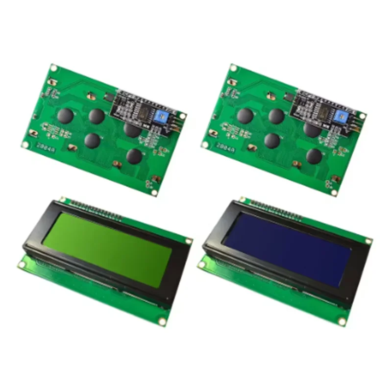 Фото LCD2004+I2C 2004 20x4 2004A сине-зеленый экран HD44780, модуль адаптера последовательного интерфейса IIC/I2C для Arduino №1