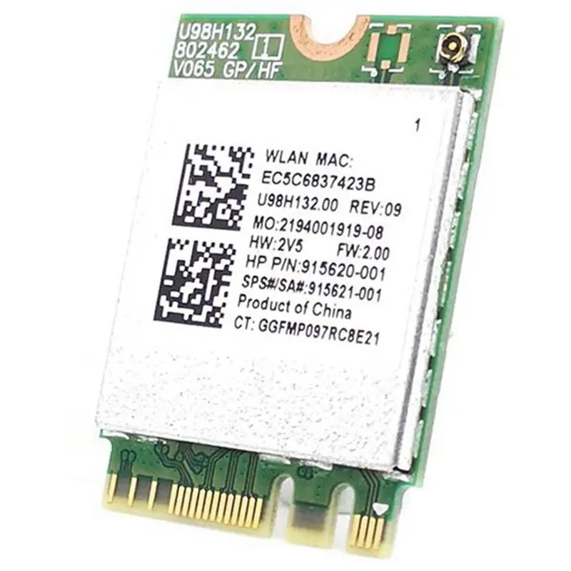 Фото ABIJ-5X RTL8821CE 802.11AC 1X1 Wi-Fi+BT 4.2 Combo Combo-адаптер SPS 915621-001 Беспроводная сетевая карта для HP Probook 450 G5 №3