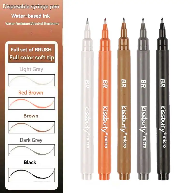 

Набор из 5 пигментных маркеров Hopk черный/коричневый