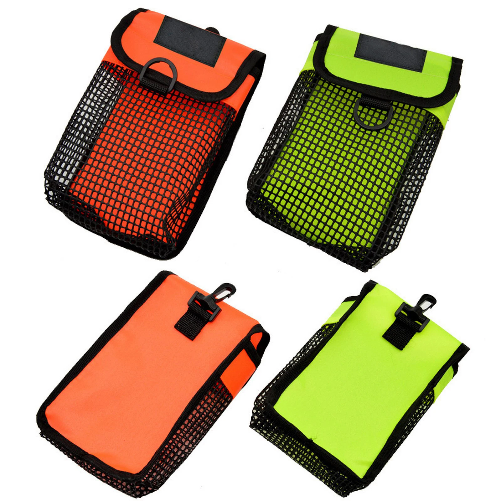 Diving Reel Storage Bag Safety Marker Buoy Carrier Mesh Bag Pocket Underwater Holder Carry Pouch Storage Bag