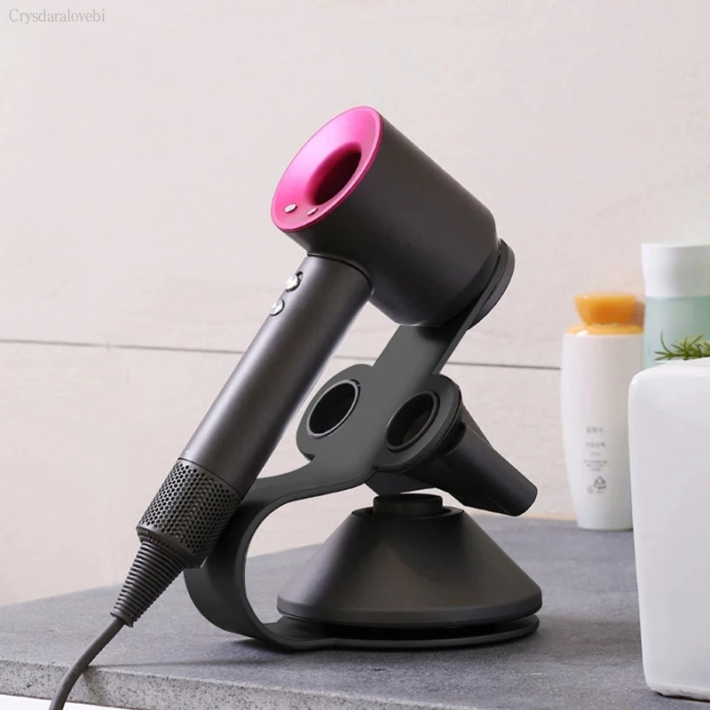

Bathroom Hair Dryer Stand Hair Dryer Holder Portable Bracket with Super Magnetic Storage Rack for Dyson Hair Dryer Nozzle