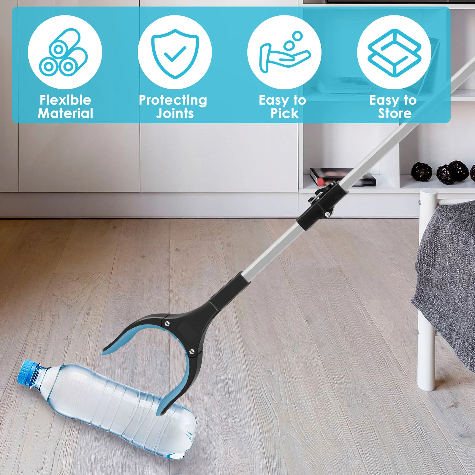 Портативный складной захват для мусора Willstar 360° ° Вращающаяся удобная рука